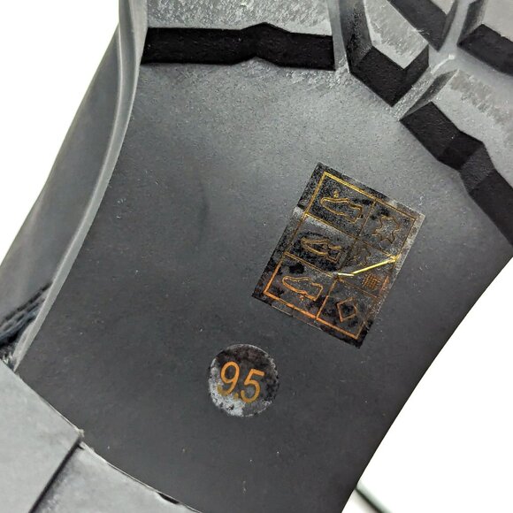 Jeffrey Campbell Hikes Black Leather Festival Platform Combat Boots size 9.5 - Picture 10 of 12